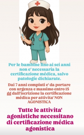 PAGAMENTI ,VISITE MEDICHE e AUTORIZZAZIONE PROVA GRATUITA 2024-2025 - Ritmica VCO - Club Altair